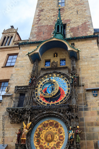 Photography Prague astronomical clock or Prague Orloj is a medieval astronomical clock attac