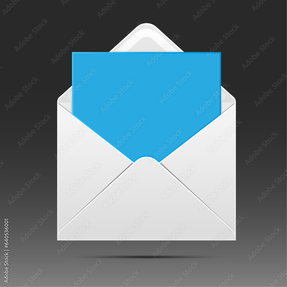 Envelope with blank paper,letter paper envelope,mail envelope icon vector . Envelope with blank paper,letter paper envelope,mail envelope icon vector .