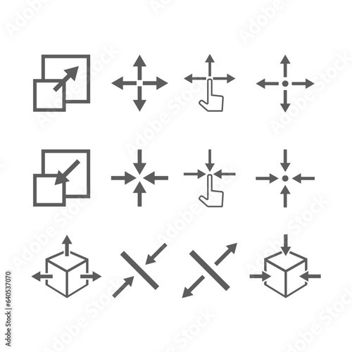 scaling icon set