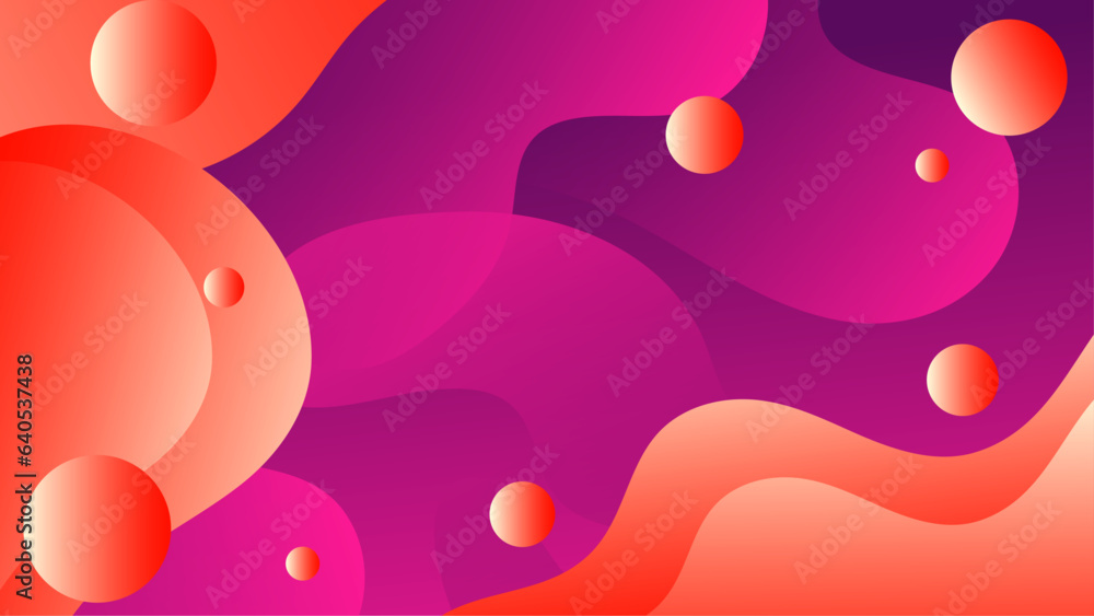 vector modern magenta orange liquid background