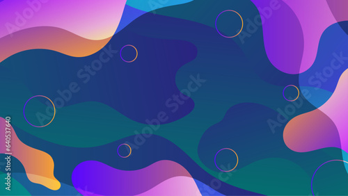 Gradient background with morphing shapes. Morphing purple blue pink blobs. Vector 3d illustration. Abstract 3d background. Liquid colors. Decoration for banner or sign design