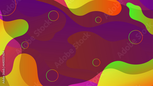 Fluid gradient background vector. Cute and minimal style posters with colorful, vibrant organic shapes and liquid color. Modern wallpaper design for social media, idol poster, banner, flyer.