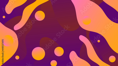 purple yellow pink gradient background design. Abstract geometric background with liquid shapes.