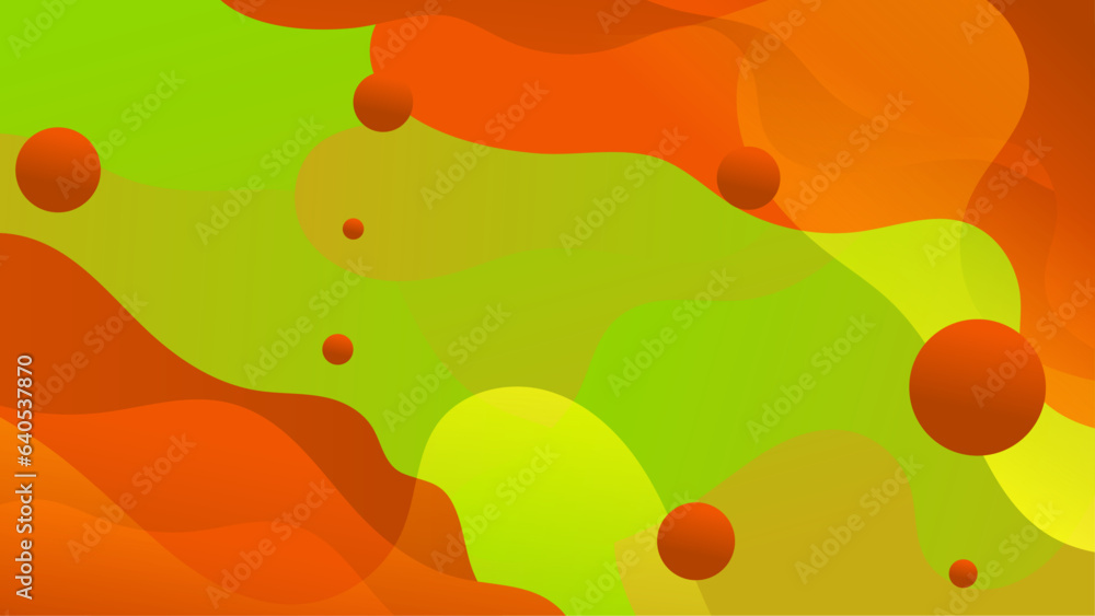 abstract green orange , fluid background