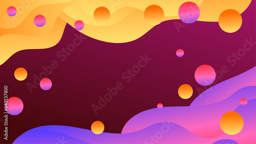 colorful gradient background design. Abstract geometric background with liquid shapes. © Roisa