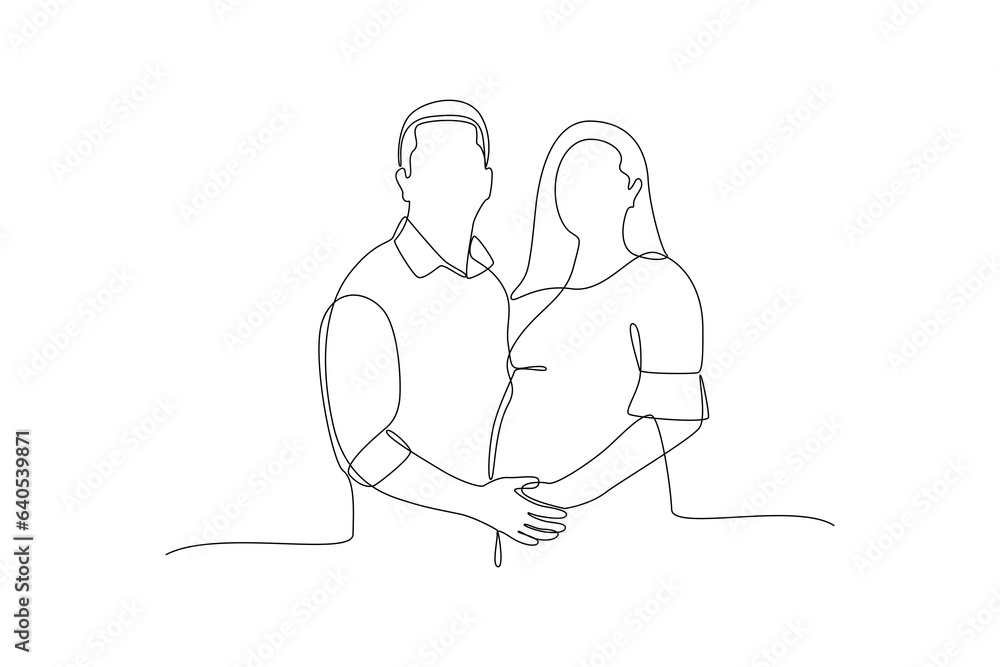 Continuous one line drawing Parents with babies. Family maternity concept. Doodle vector illustration. Continuous one line drawing Parents with babies. Family maternity concept. Doodle vector illustration.