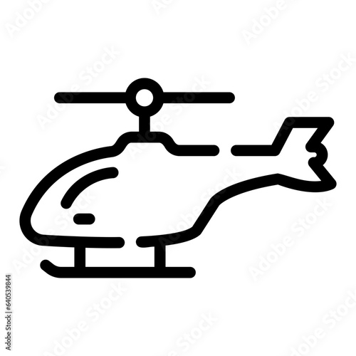 helicopter Line Icon