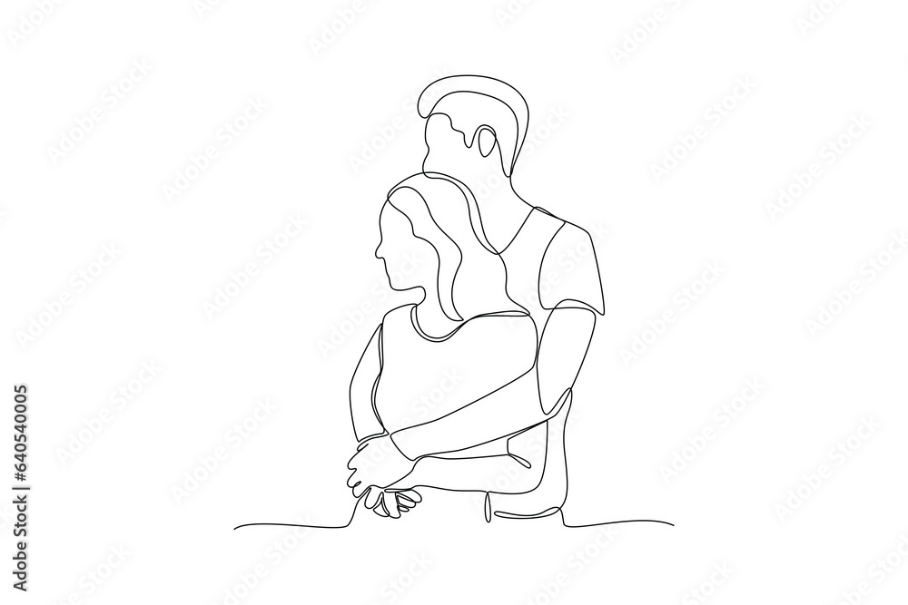 Continuous one line drawing Parents with babies. Family maternity concept. Doodle vector illustration. Continuous one line drawing Parents with babies. Family maternity concept. Doodle vector illustration.