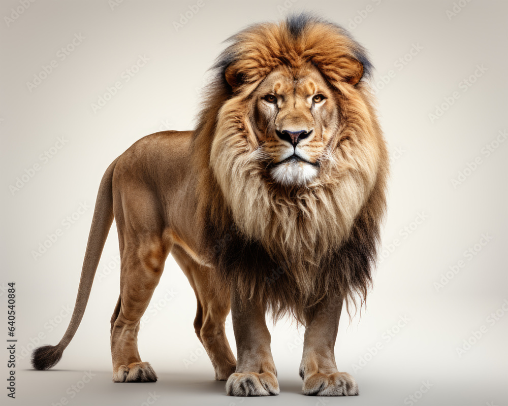 a lion on isolate white background