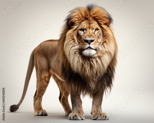 a lion on isolate white background