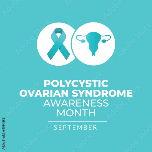 vector graphic of Polycystic Ovarian Syndrome Awareness Month good for Polycystic Ovarian Syndrome Awareness Month celebration. flat design. flyer design.flat illustration.