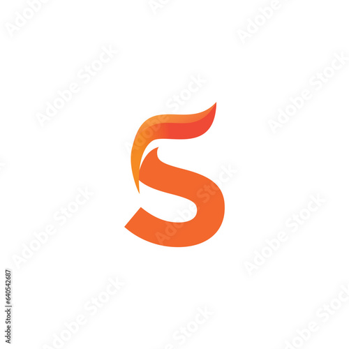 Letter S Fire Logo icon vector template