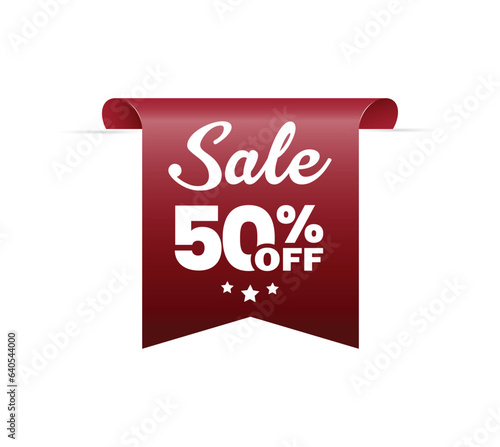 50% Sale label sticker