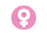 Female icon 3d rendering element vector