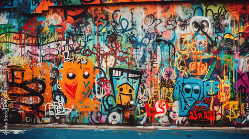 Graffiti on the wall. AI © Oleksandr Blishch