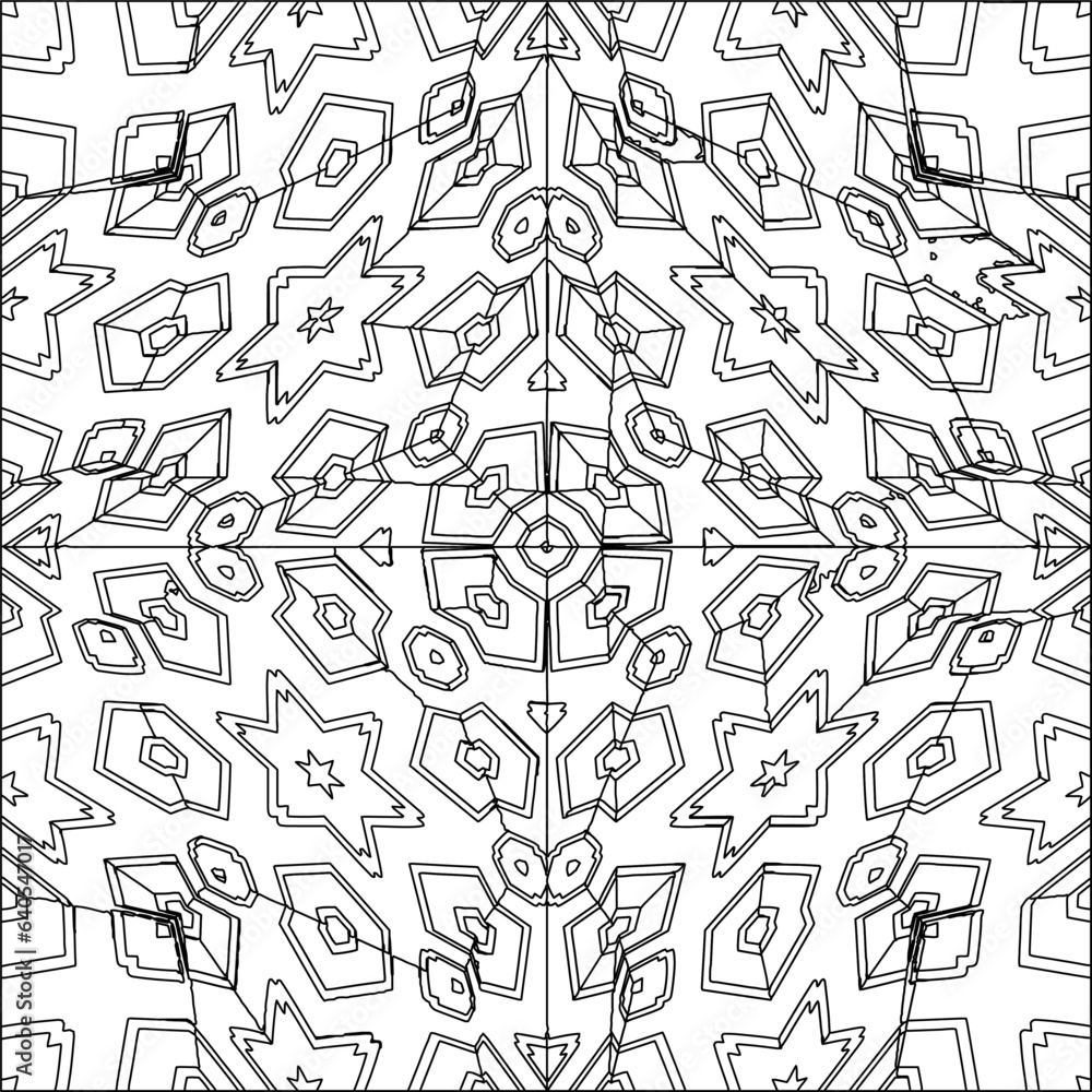 Stylish texture with figures from lines.Abstract geometric black and white pattern for web page, textures, card, poster, fabric, textile. Monochrome graphic repeating design. Stylish texture with figures from lines.Abstract geometric black and white pattern for web page, textures, card, poster, fabric, textile. Monochrome graphic repeating design.