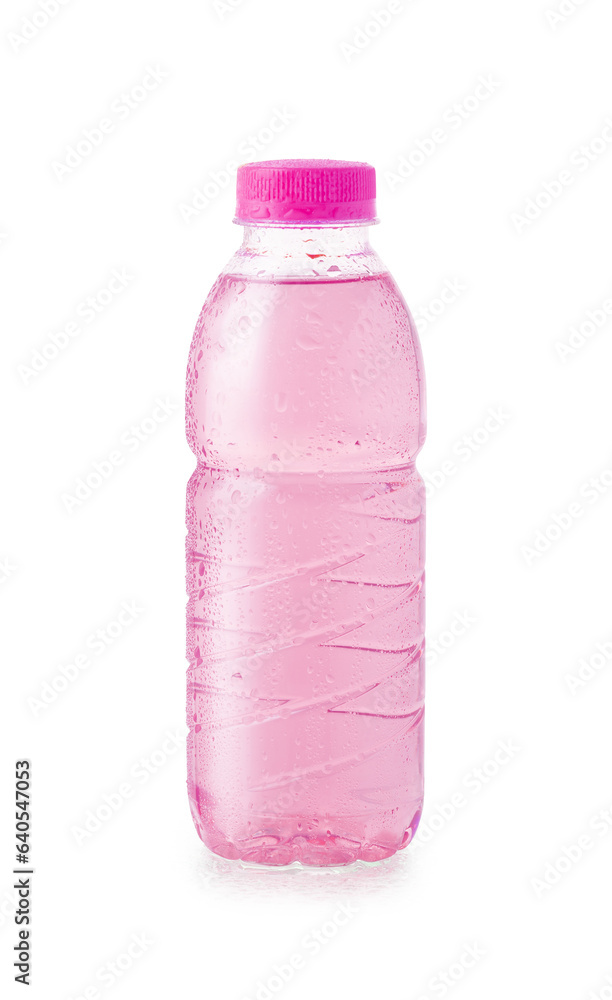 Juice in a plastic bottle with water drops Isolated on transparent background Juice in a plastic bottle with water drops Isolated on transparent background
