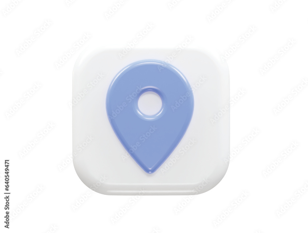 Location icon 3d illustration rendering element Location icon 3d illustration rendering element