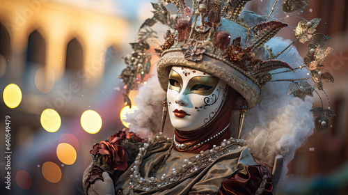 Enchanted mask festival in a Venetian-like city © javier