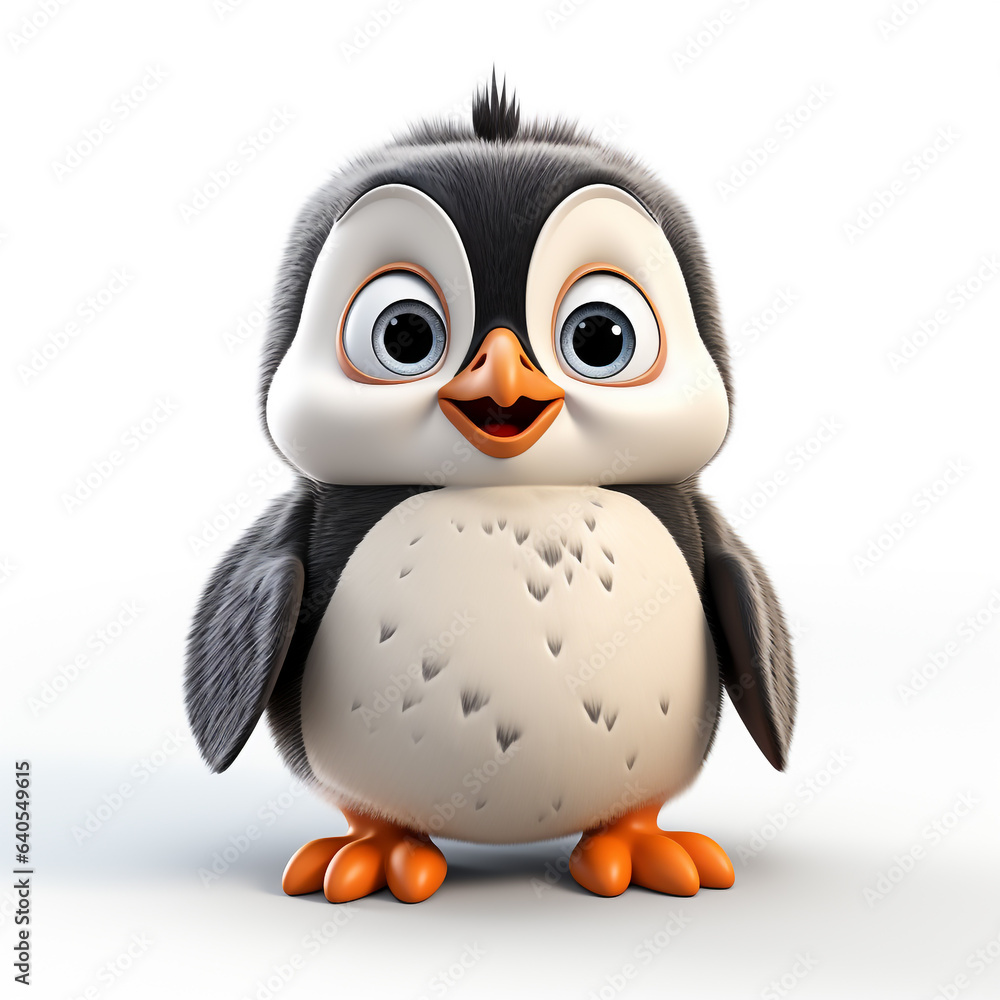 cute penguin animal with white background cute penguin animal with white background