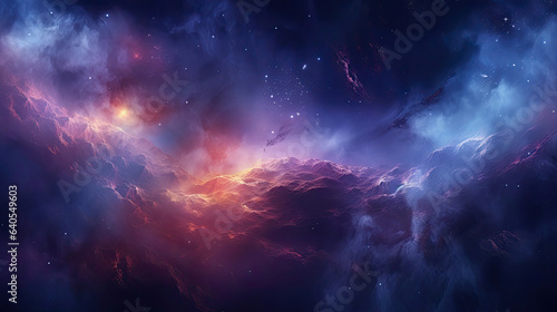 Cosmic nebula and starscape background