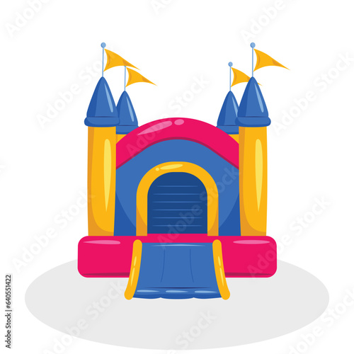 bounce house logo icon design vector flat isolated illustration