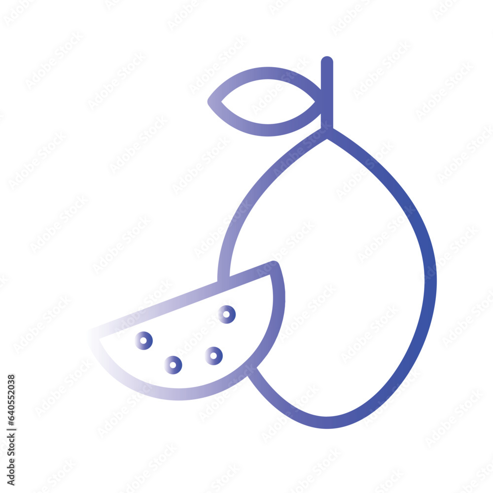 Obraz premium Food Fruit Guava Gradient Icon