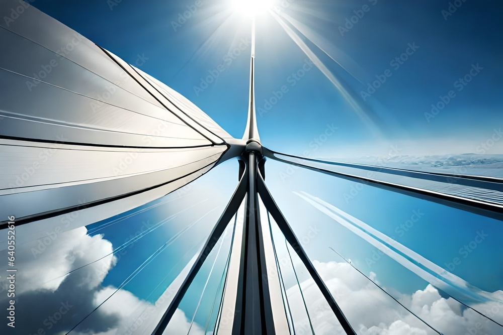 Obraz premium bridge over blue sky