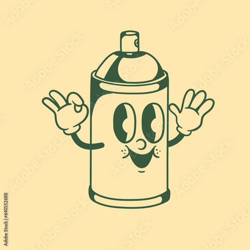 Vintage character design from spray painting