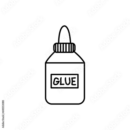 Glue icon vector. Glue symbol. Linear style sign for mobile concept and web design. Glue symbol illustration. Pixel vector graphics - Vector.