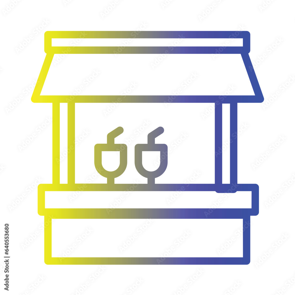 Tropical Bar Store Gradient Icon Tropical Bar Store Gradient Icon