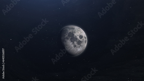 Earth's Moon Beautiful Space Scene © Beyond Astronomy