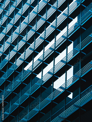 Modern building Glass facade steel pattern Architecture details