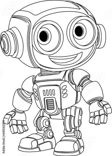 A robot cartoon cute fun al...