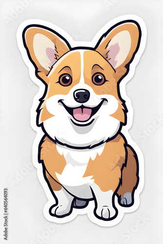 cute puppy corgi sticker