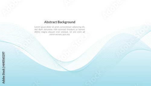 Abstract wavy elements. Design elements for modern science and technology with line design. Abstract vector background. Waves banner. © VectorStockStuff