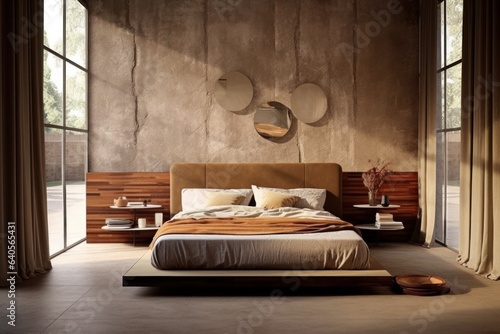 Elegant Haven with Luxurious Amenities, Inviting Hardwood Floors, Wood Walls, and Soft Beige Tones.