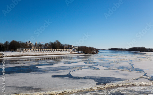 View of Volkhov river and Yaroslav's Court photo