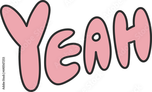 Quadro em tela Groovy word illustration
