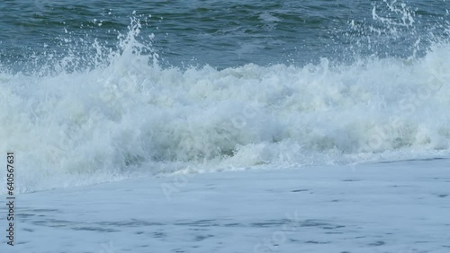 Wallpaper Mural Fabulous Sea Tide On A Stormy Day. Big Waves And Tide On Beach. Dark Sea Nature Background. Slow motion. Torontodigital.ca