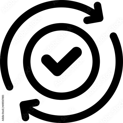 Line icon of replace, swap or synchronize symbol