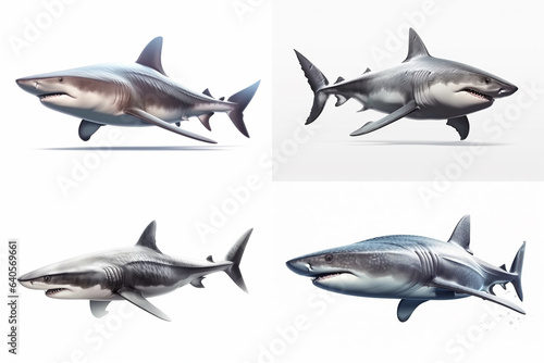 shark on white background