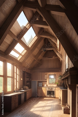 interior of a home, modern loft design, made by AI