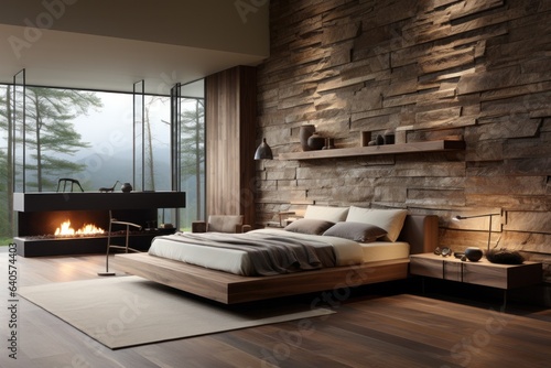 Digitally Generated Image of Luxurious Bedroom Interior..
