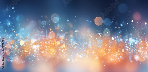 light blue bokeh background with lights and stars in the form of a shaped canvas light white and light beige Pale pink and light indigo add light  Christmas.