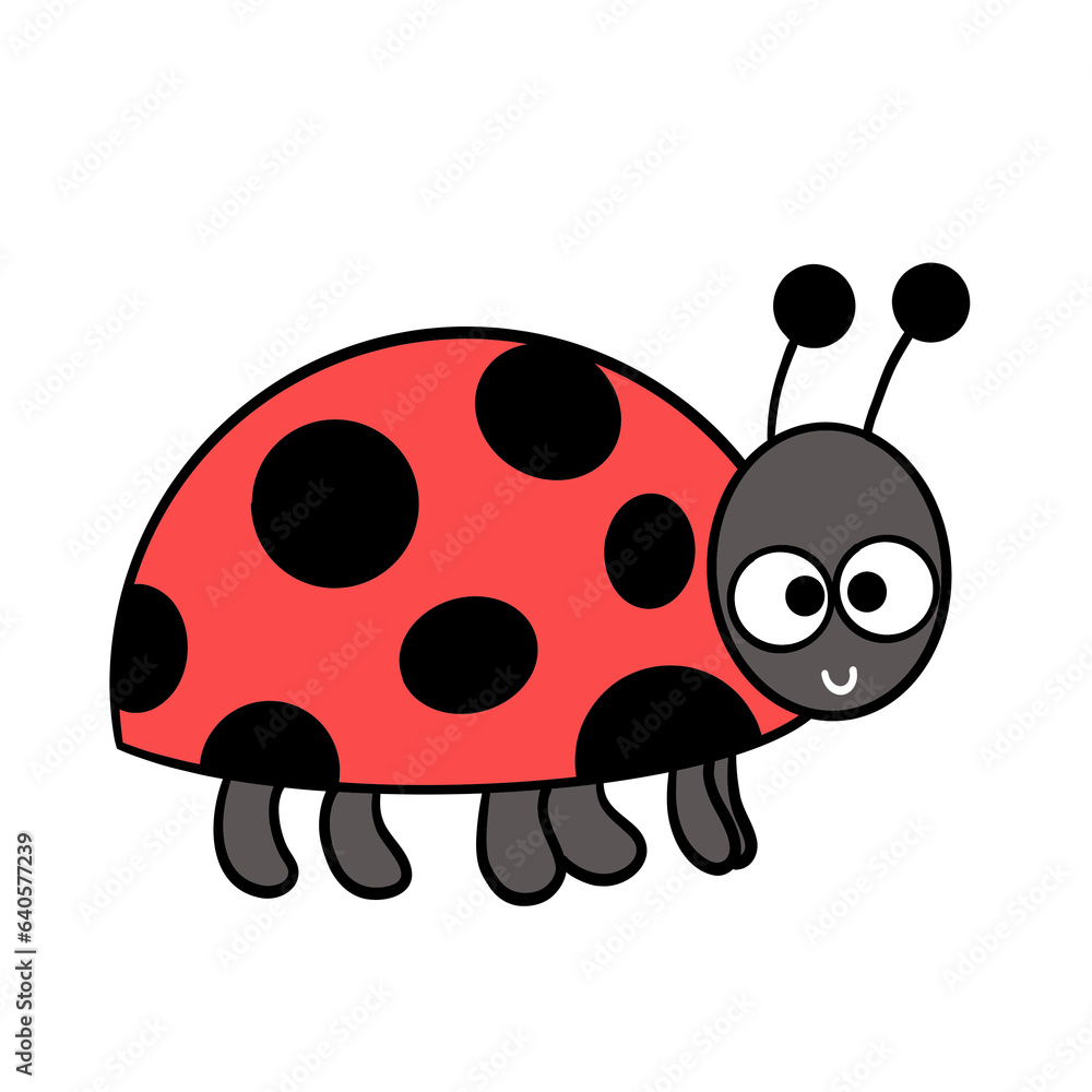 Obraz premium Cute ladybug cartoon