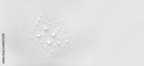 Cuadro en lienzo water drops of transparent gel serum on gray background