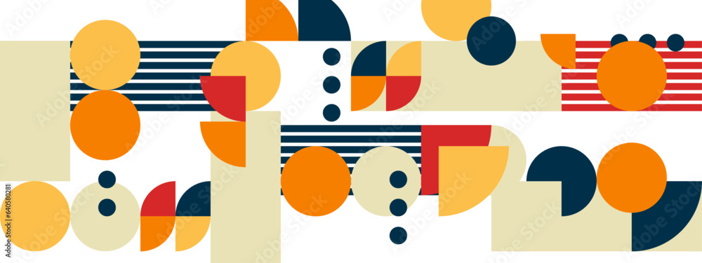 Fototapeta premium vector flat colorful geometric shapes background