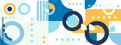 vector flat design abstract colorful geometric shapes