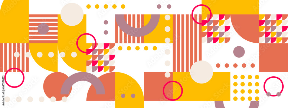 custom made wallpaper toronto digitalvector flat design abstract colorful geometric shapes